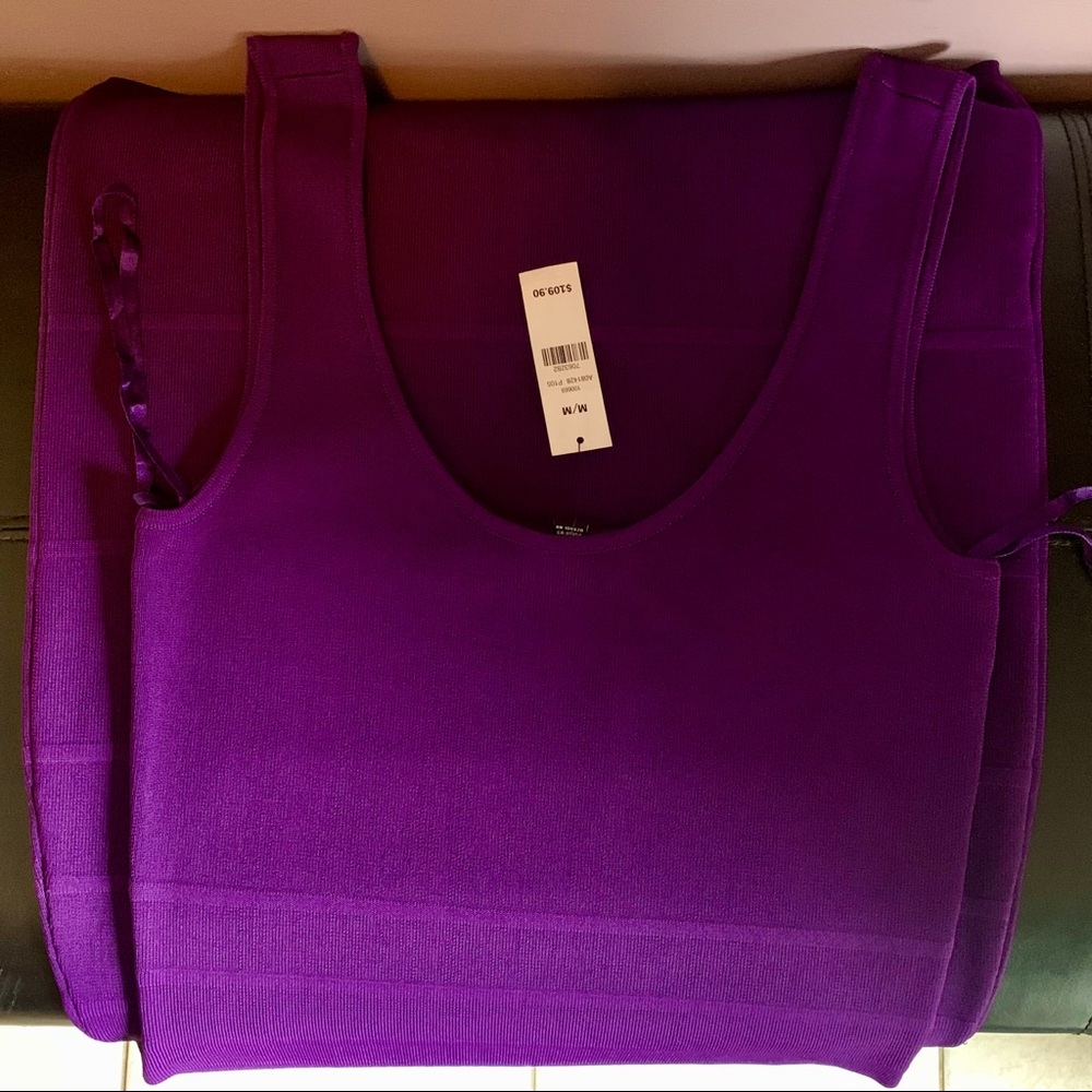 NWT slinky sleek purple midi dress